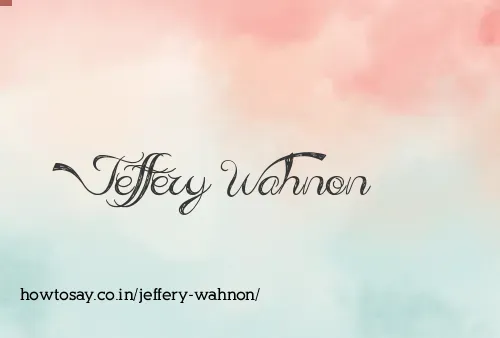 Jeffery Wahnon