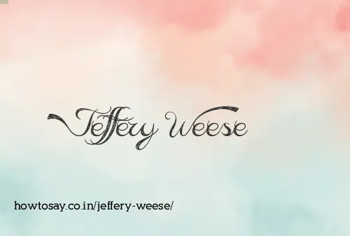 Jeffery Weese