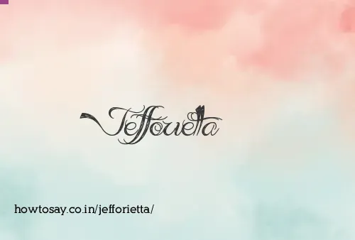 Jefforietta