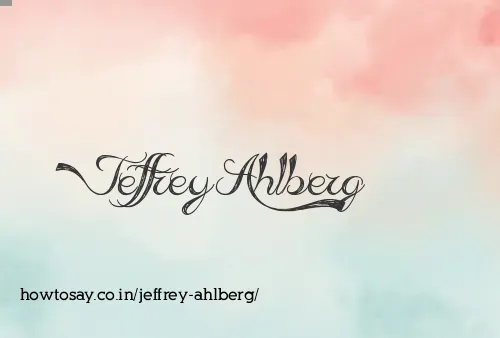 Jeffrey Ahlberg