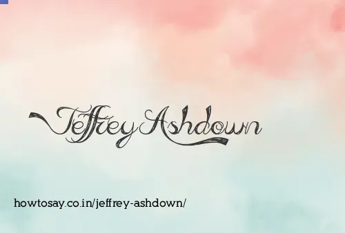 Jeffrey Ashdown