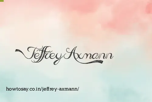 Jeffrey Axmann