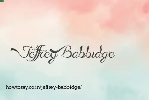 Jeffrey Babbidge