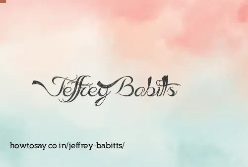 Jeffrey Babitts