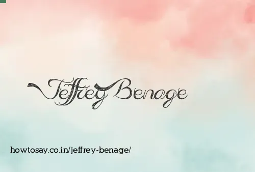 Jeffrey Benage