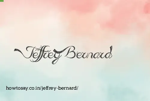 Jeffrey Bernard