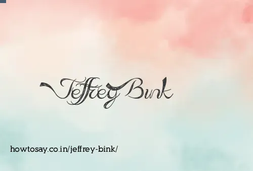 Jeffrey Bink