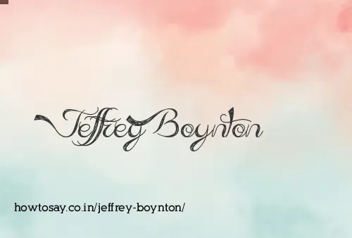 Jeffrey Boynton