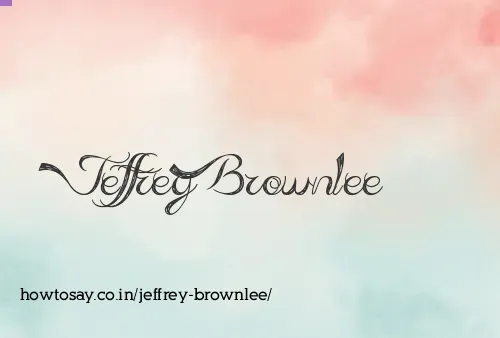 Jeffrey Brownlee