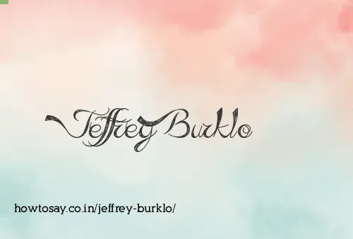 Jeffrey Burklo