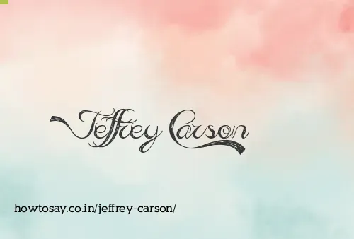 Jeffrey Carson