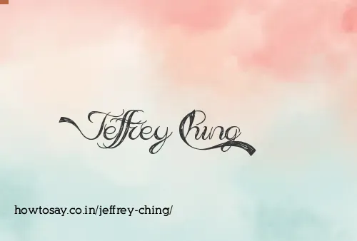 Jeffrey Ching