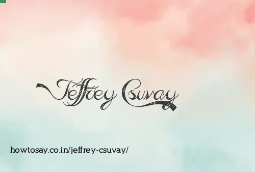 Jeffrey Csuvay