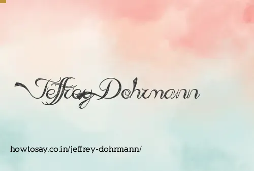 Jeffrey Dohrmann
