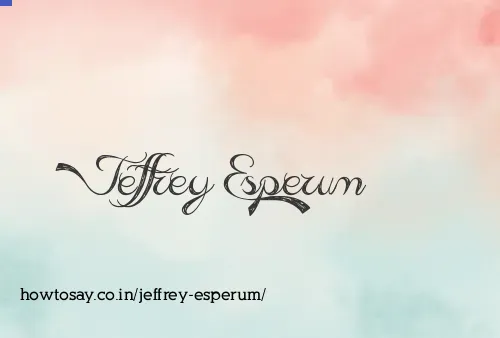 Jeffrey Esperum