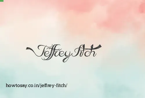 Jeffrey Fitch