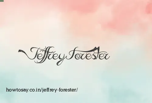 Jeffrey Forester