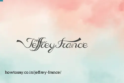Jeffrey France