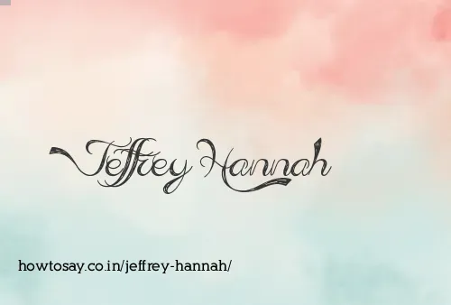 Jeffrey Hannah