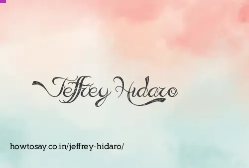 Jeffrey Hidaro