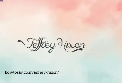 Jeffrey Hixon