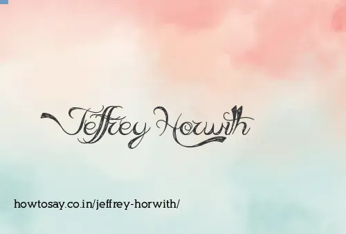 Jeffrey Horwith