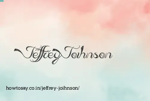 Jeffrey Joihnson