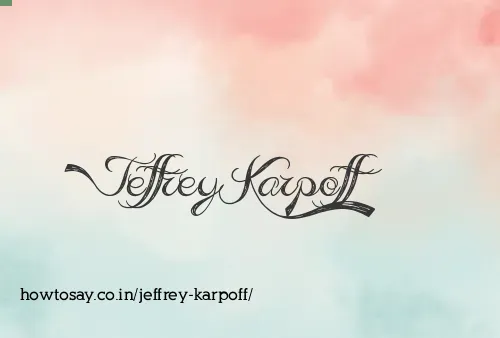Jeffrey Karpoff