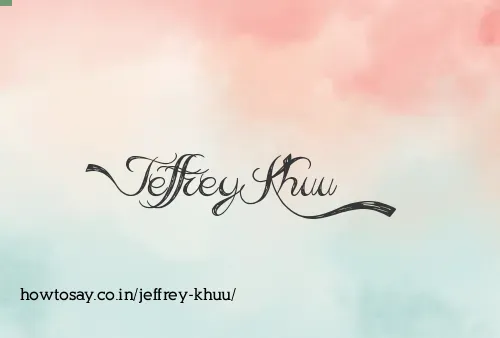 Jeffrey Khuu