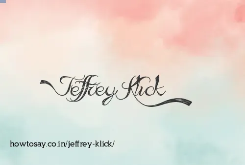 Jeffrey Klick