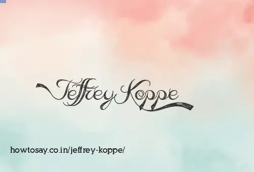 Jeffrey Koppe
