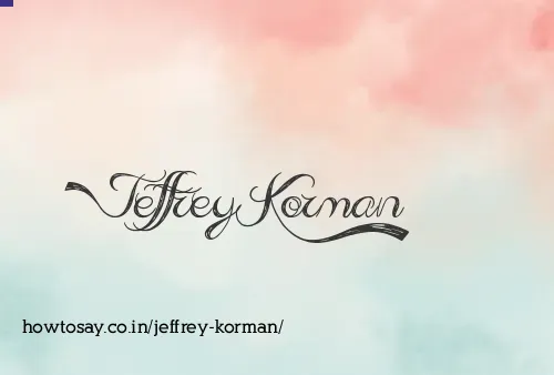 Jeffrey Korman