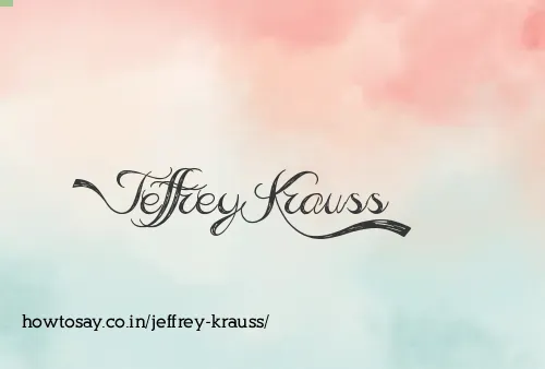 Jeffrey Krauss