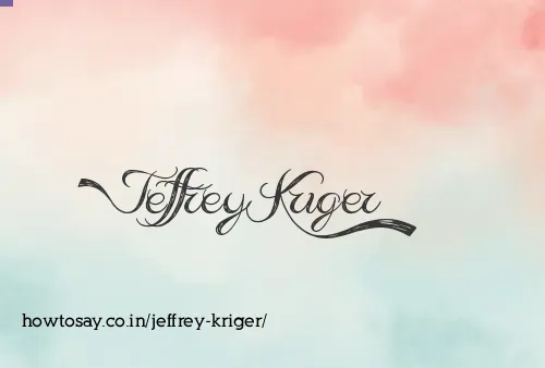 Jeffrey Kriger