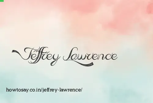 Jeffrey Lawrence