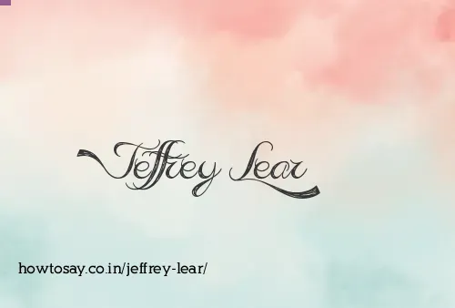 Jeffrey Lear