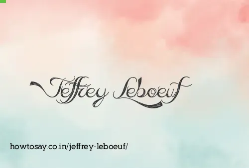 Jeffrey Leboeuf
