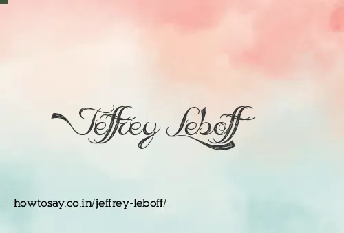 Jeffrey Leboff