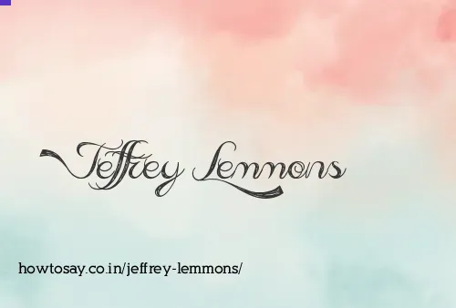 Jeffrey Lemmons