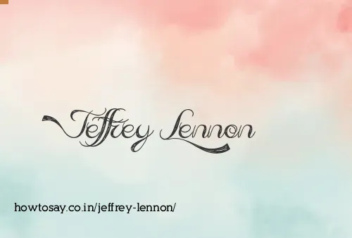 Jeffrey Lennon