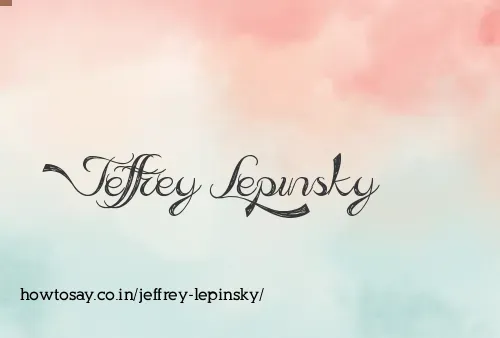 Jeffrey Lepinsky