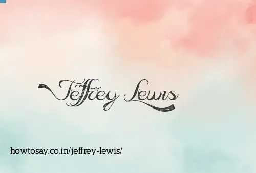 Jeffrey Lewis