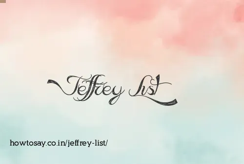 Jeffrey List