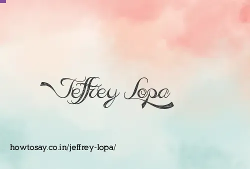 Jeffrey Lopa