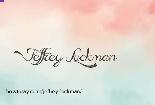 Jeffrey Luckman