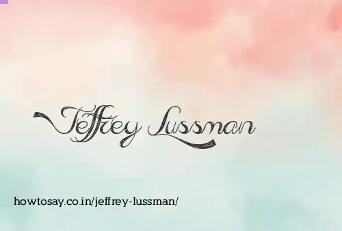 Jeffrey Lussman