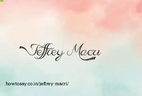 Jeffrey Macri