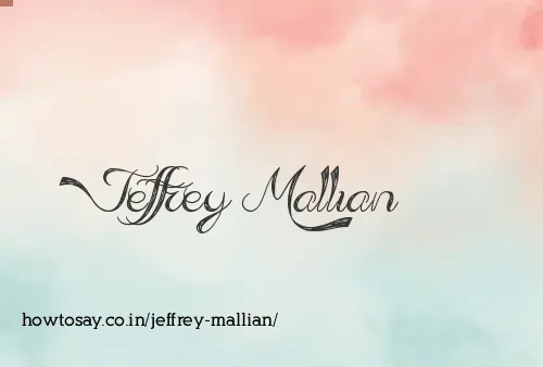 Jeffrey Mallian