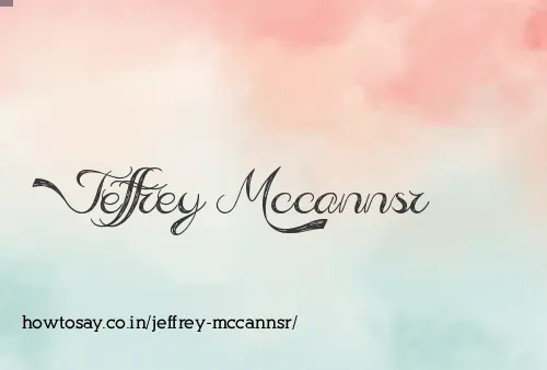 Jeffrey Mccannsr