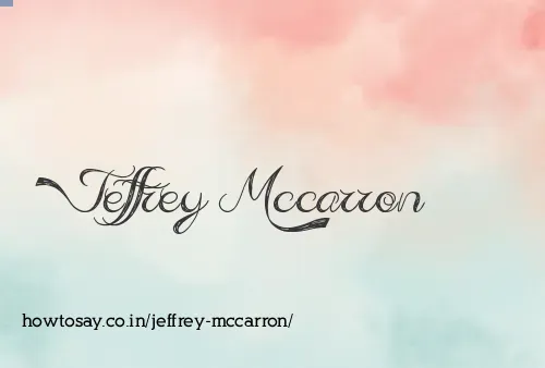 Jeffrey Mccarron